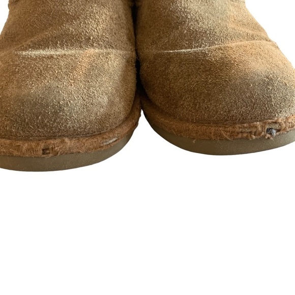 UGG Kids Lil Sunshine II Back Zipper Chestnut Suede Winter Boots Sz 2 - Picture 9 of 11
